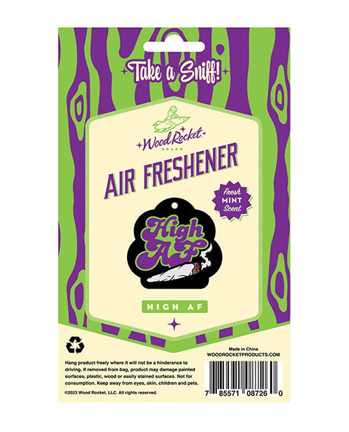 Wood Rocket High Af Air Freshener Mint Nefarious By Design