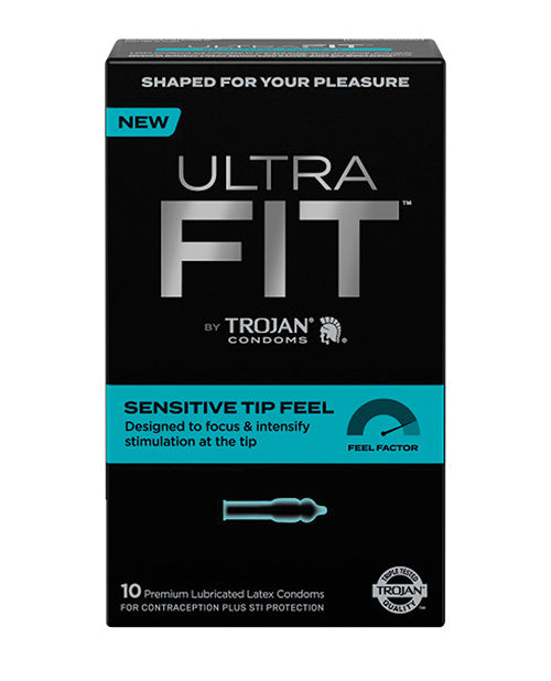 Trojan Ultrafit Sensitive Tip Feel Condom - Pack Of 10